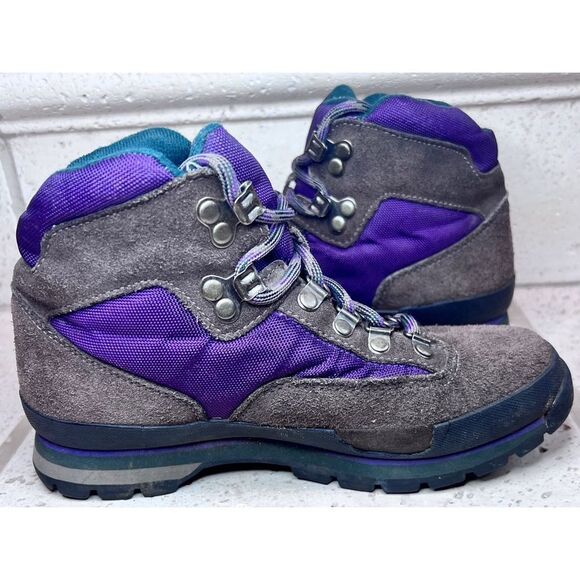 Timberland EUC Purple Brown Suede Hiking Desert Ankle Boots Size 7 main image 12